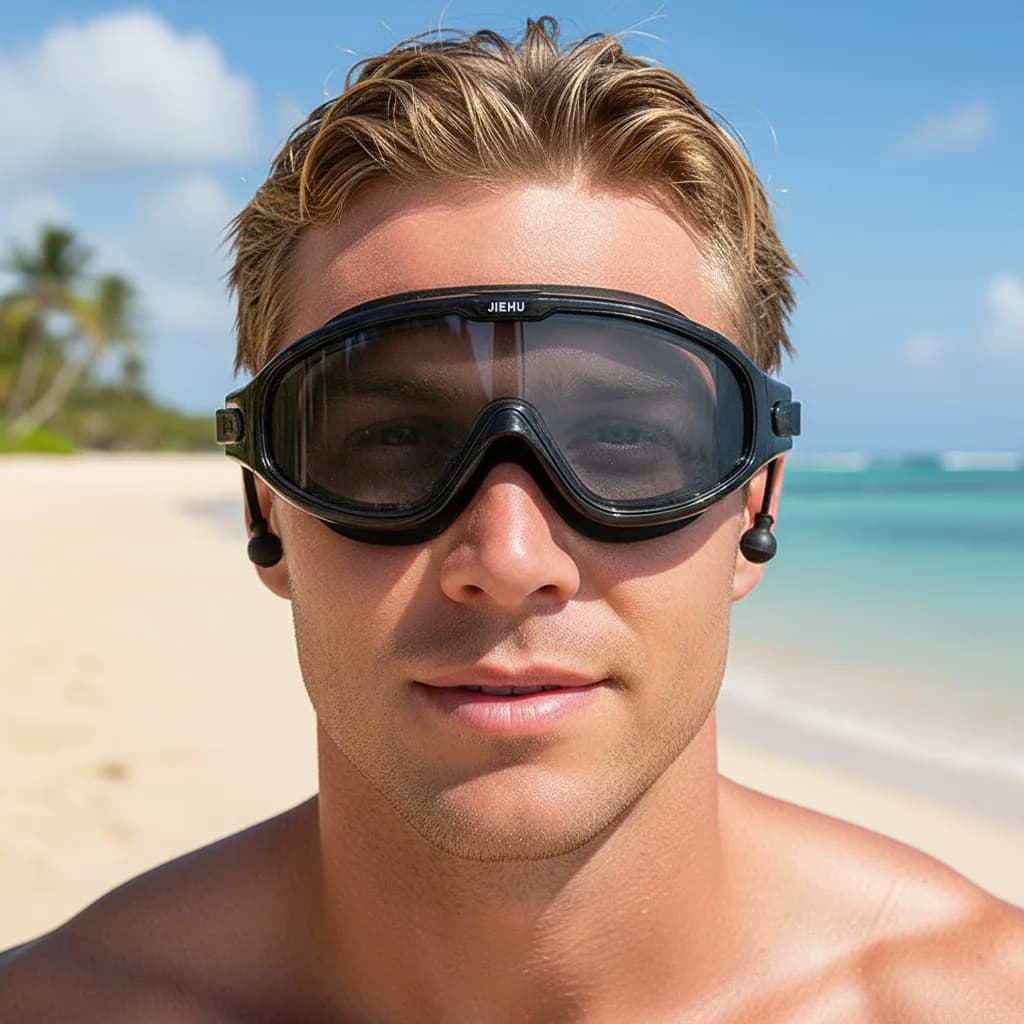 Women's Swim Glasses, Transparent Opitic Bath Glasses Mask