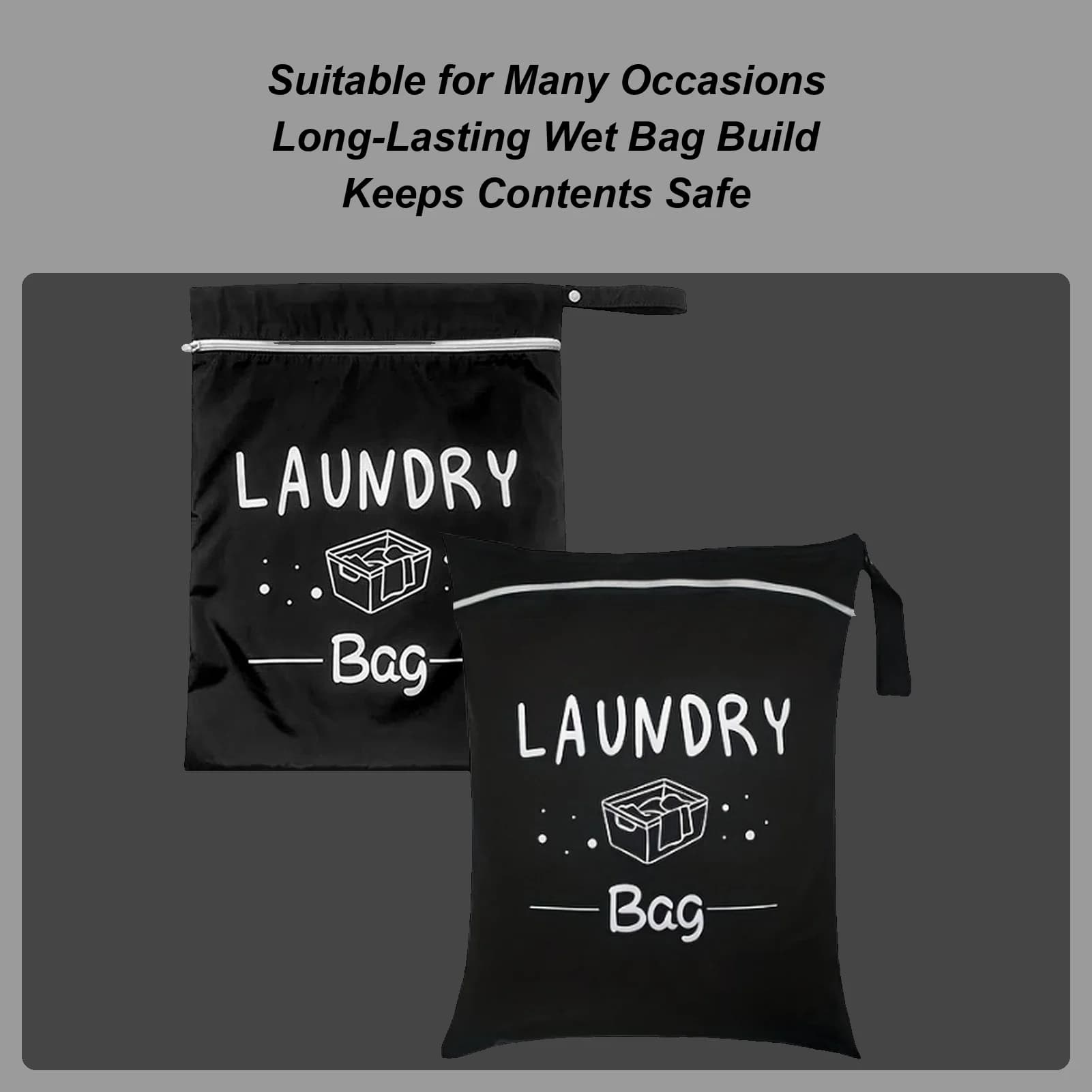 Borsa bagnata impermeabile per costumi da bagno e asciugamani Custodia in tessuto Oxford con cerniera con manico per piscina, viaggi, palestra Borse portaoggetti riutilizzabili