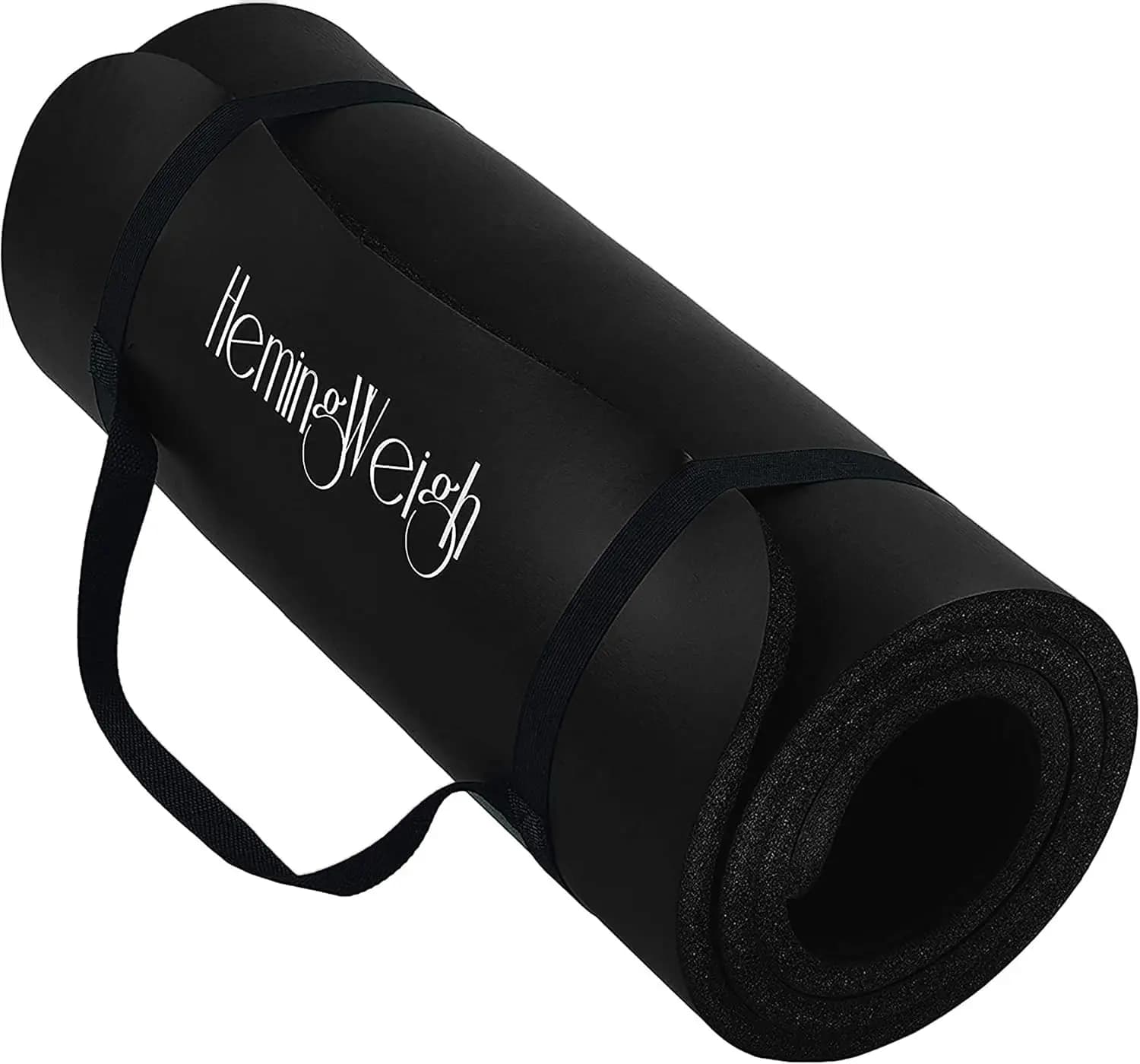 1 inch extra thick yoga mat for home workouts, 70x23 inches, black