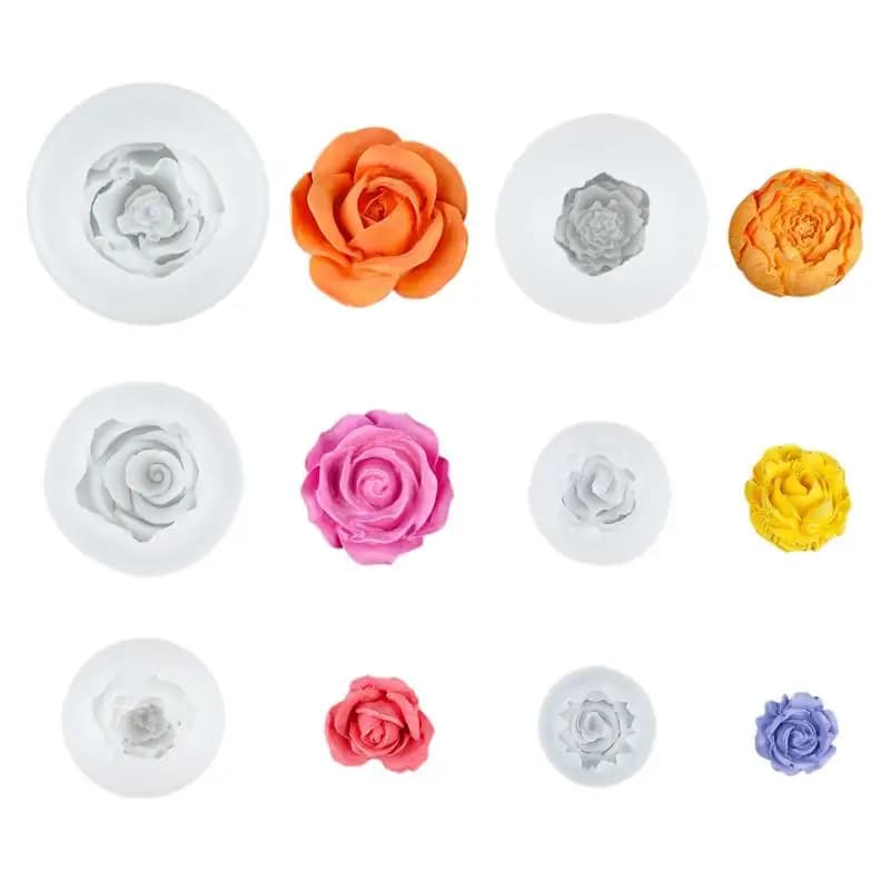 Nuovo Stampo in Silicone 3D a Forma di Rosa per Candele, Sapone Fatto a Mano, Resina Epossidica, Gesso, Oggetti Artistici Fai-da-Te, Cioccolato, Ghiaccio, Torte e Pasticceria