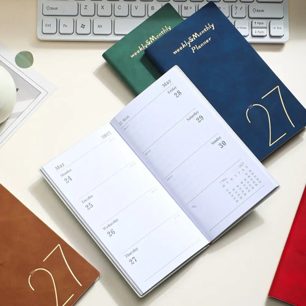 New Portable 2027 A6 Planner Notebook Daily Planning Journal Writing Daily Planner Notepad Home Daily Record