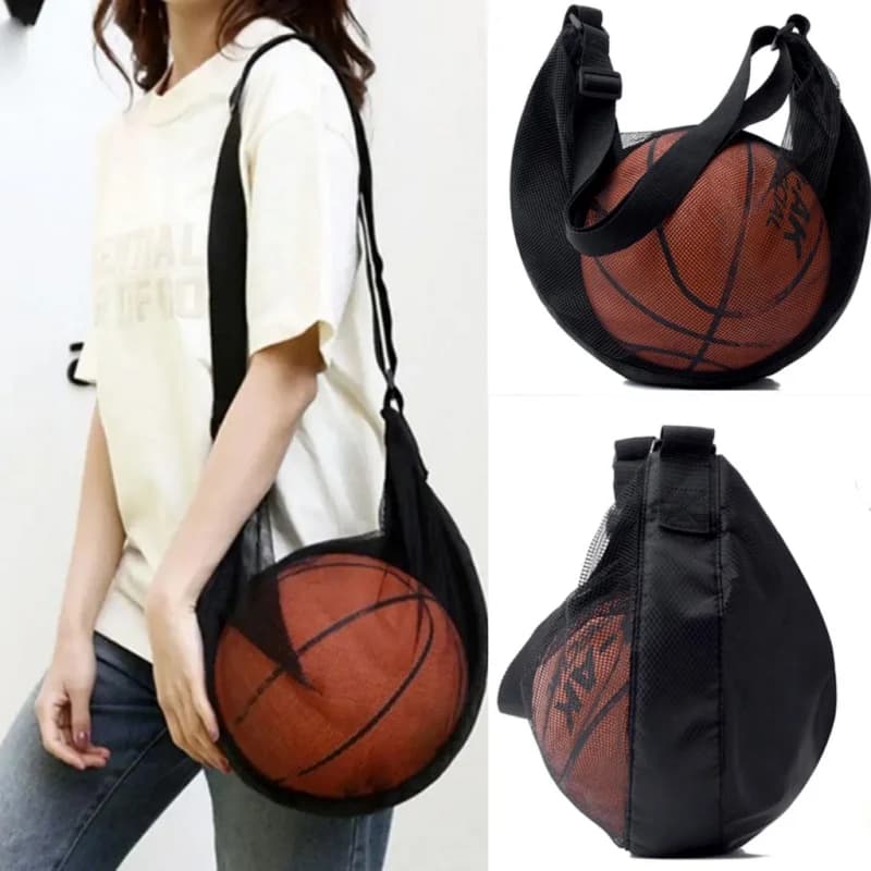 Laptop pocket with zipper Neckline bag Handbags Gym Sport Mesh backpack Basketball Football Volleyball Game bag