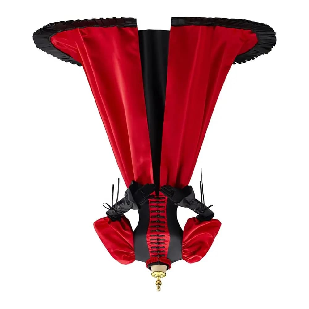 Abito vittoriano rosso nero del XVIII secolo, costume reale francese, abito da ballo storico, abito da vampiro