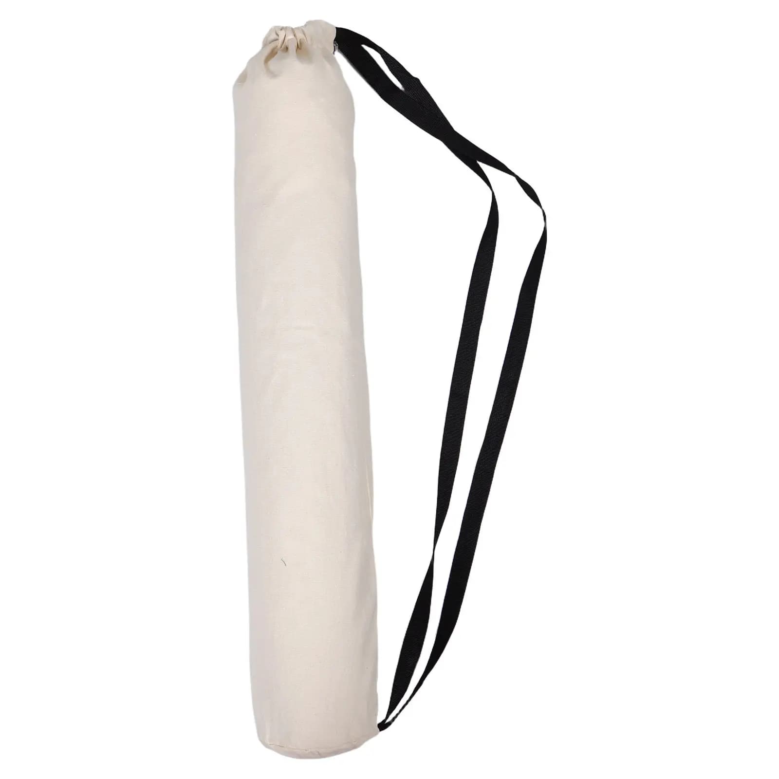 Yoga Mat Organizer Bag Large Capacity Extendable Cylindrical Shape Secure Drawstring Yoga Tote Bag with Straps for Mats