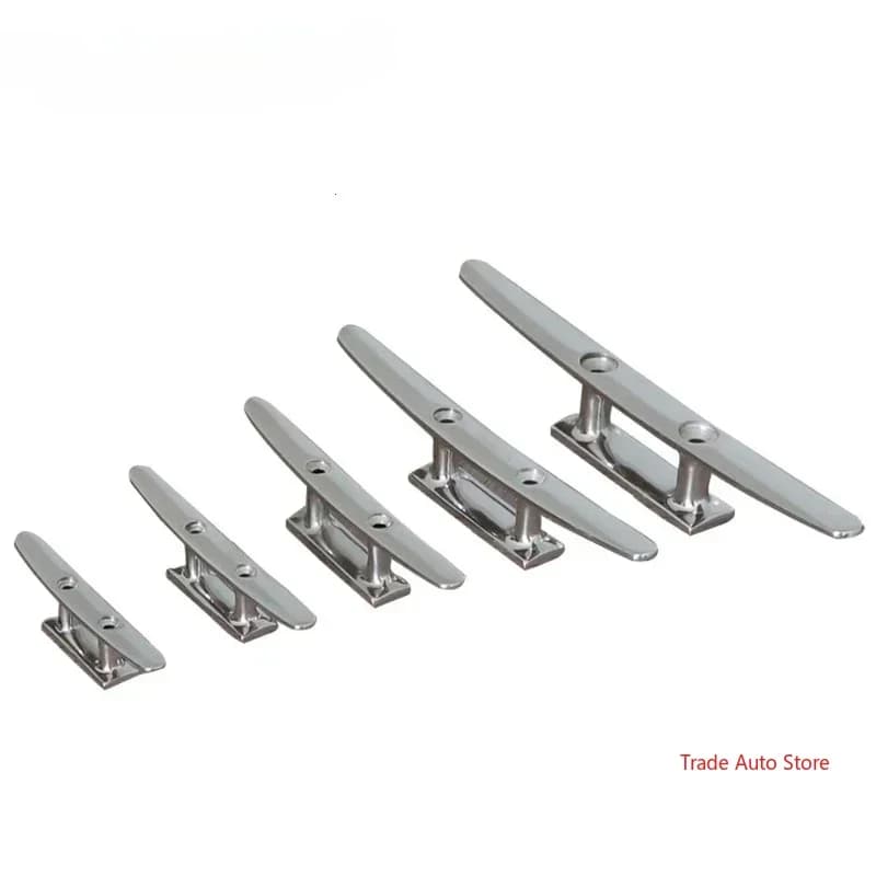 1Pc 4 5 6 8 Inch Combo Mooring Cleat 2 Hole 316 Stainless Steel Polished For Marine Boat Deck Rope Tie Yacht Set Kit