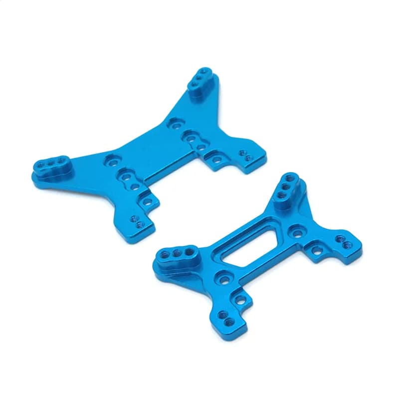 Supporti ammortizzatori anteriori e posteriori modificati per aggiornamento in metallo per ricambi auto WLtoys 1/10 104001 104002 RC