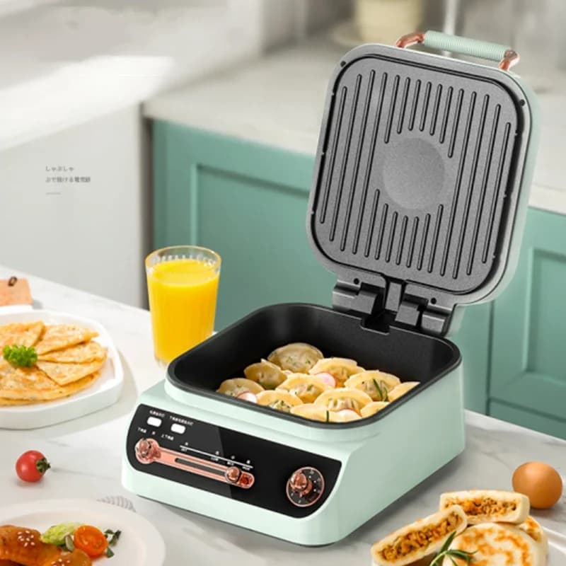Double-sided heating pancake maker, multi-functional household frying pan