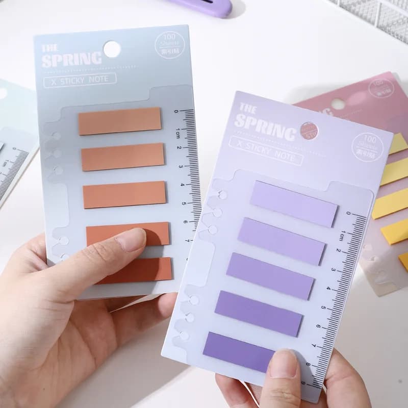 100 fogli/confezione Note adesive colorate Blocco note Etichetta Segnalibri Blocco note Forniture di cancelleria per studenti per ufficio scolastico