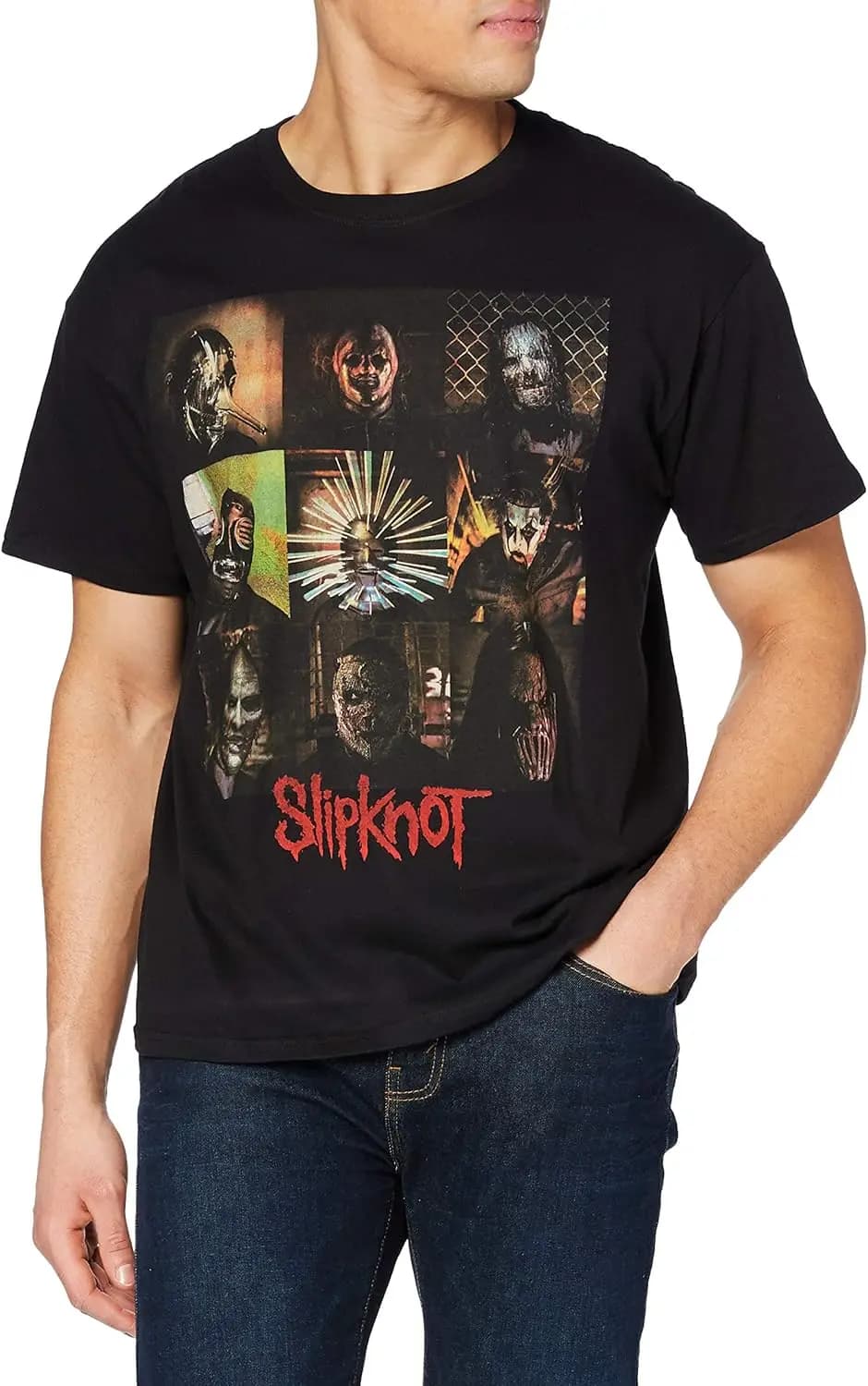 Men's Blocks Short Sleeve T-Shirt, Black, X-Large Printed, Breathable, Soft and Comfortable, Great Gift for Festivals