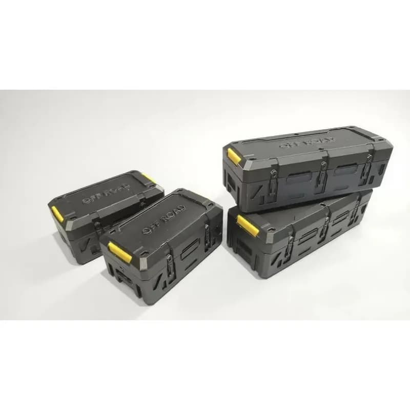 Box Portabagagli da Tetto per Crawler RC 1/10 1/8, Contenitore Portaoggetti da Tetto in Scala, Accessorio per RC Wrangler/KM Tank 300, Box Portabagagli per Auto RC