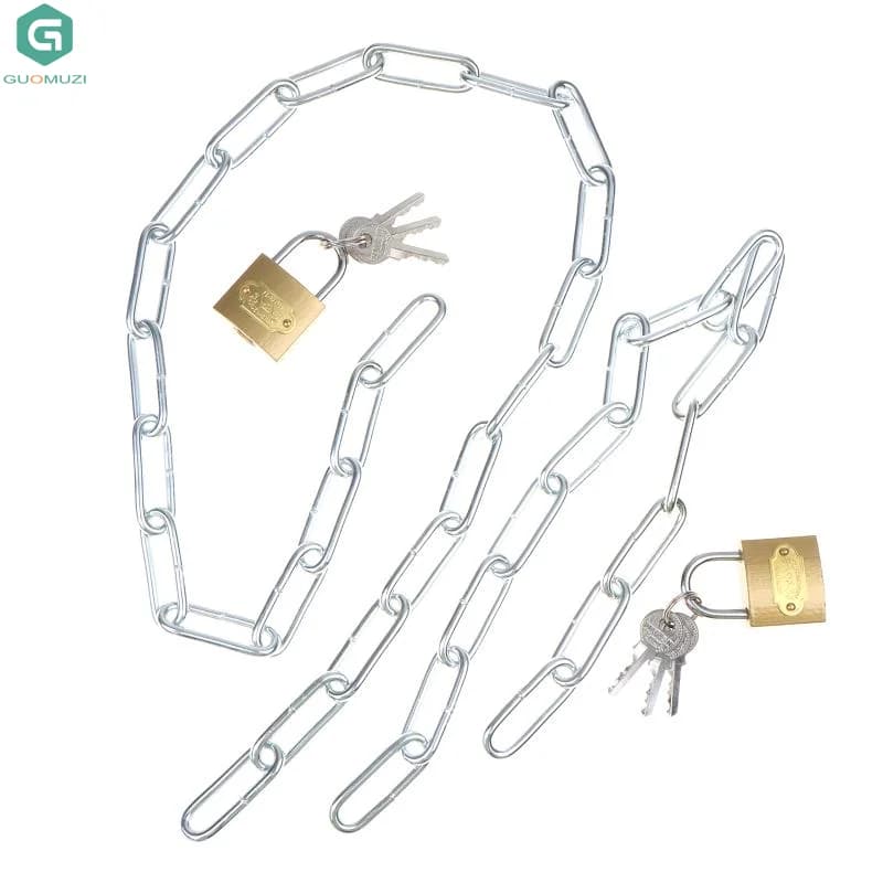 1PC Bicycle Lock With KeySecurity Chain Anti-theft Chain Locks For Motorcycles Bike Generator Gates Outdoor Store Door Furniture