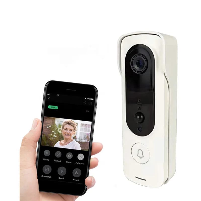 Campanello Video Wireless Intelligente Tuya con Visione Notturna HD 720P, Sistema di Interfono Intelligente per Edifici, Citofono con Controllo Remoto