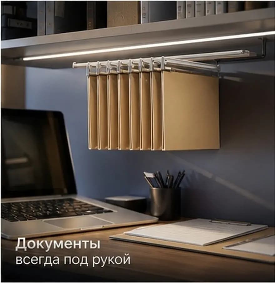 20Pcs Hanging File Bars Metal Clips Divider Organizer Efficient Filing System for Office School Home Hanging Folders