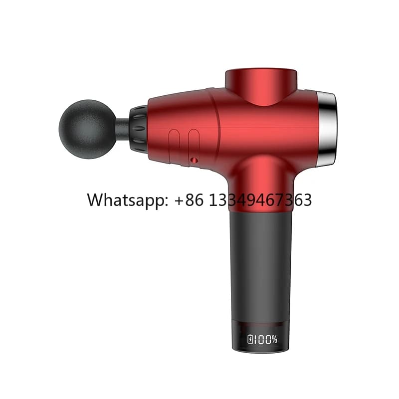 Rechargeable vibrating massage device with LCD display Deep tissue massage pad to relieve body muscle pain