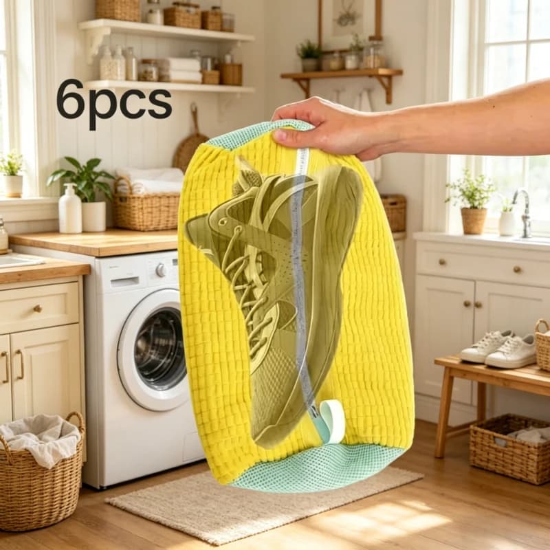 Multi-purpose 6PCS Fluffy Laundry Bags, cotton anti-deformation design, warm seasonal home gift