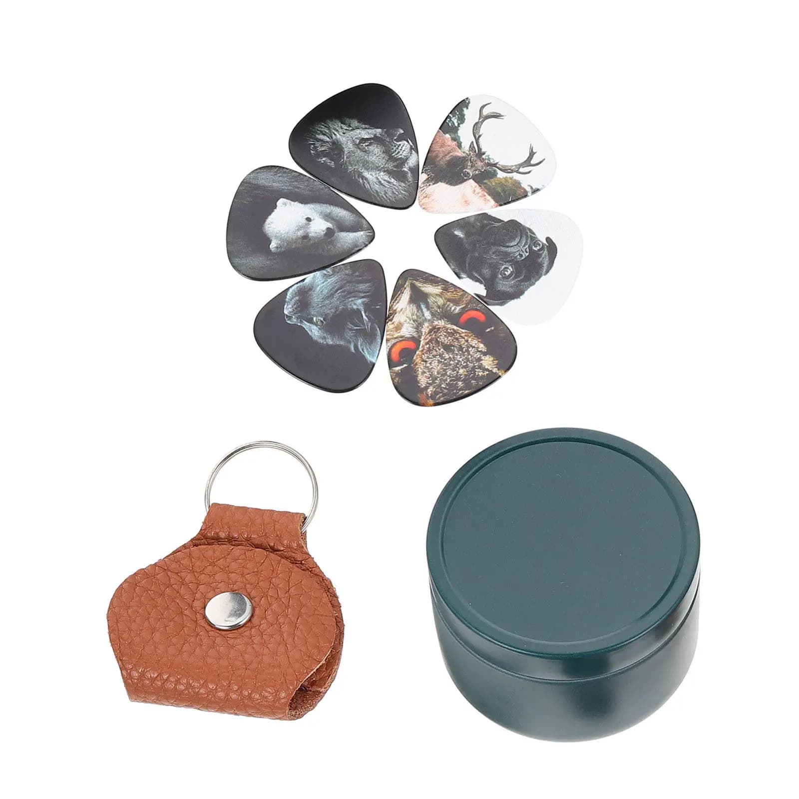 Pratici plettri per chitarra Materiale in celluloid Superficie liscia Dimensioni compatte Design leggero Adatti per chitarre elettriche folk e bassi