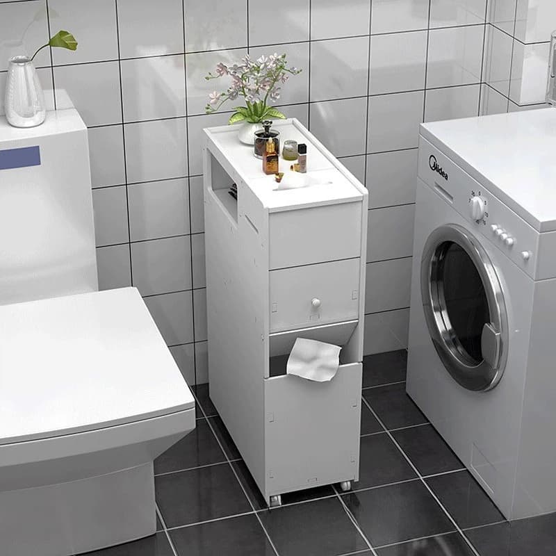 Toilet side cabinet side cabinet with trash can toilet cabinet cross-border dropshipping bathroom modern rack crevice