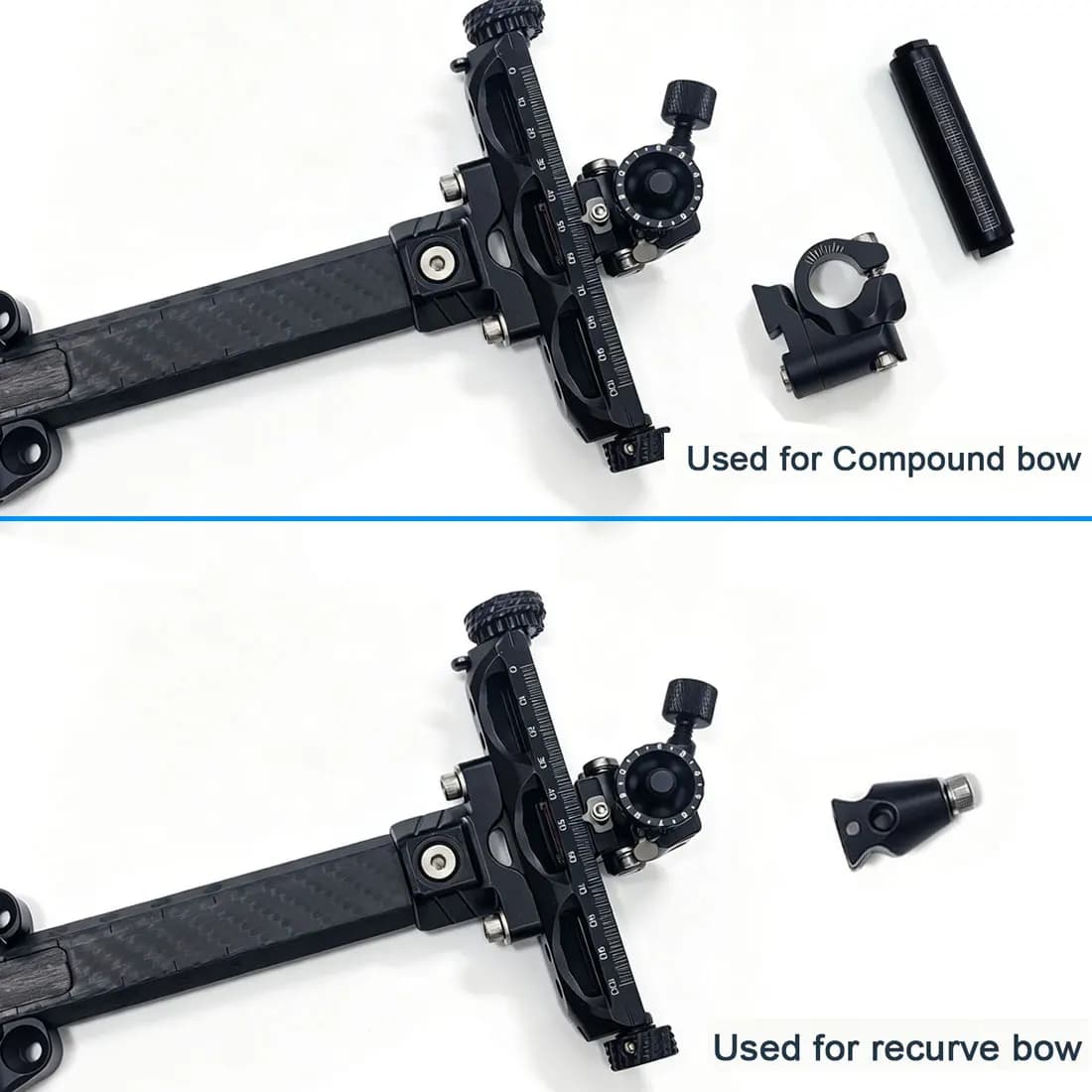 Carbon Fiber Frame T Shape Adjustable Bow Sight 1PCS 9 Inch Fit Compound Recurve Bow For Target Shooting Archery Equipment