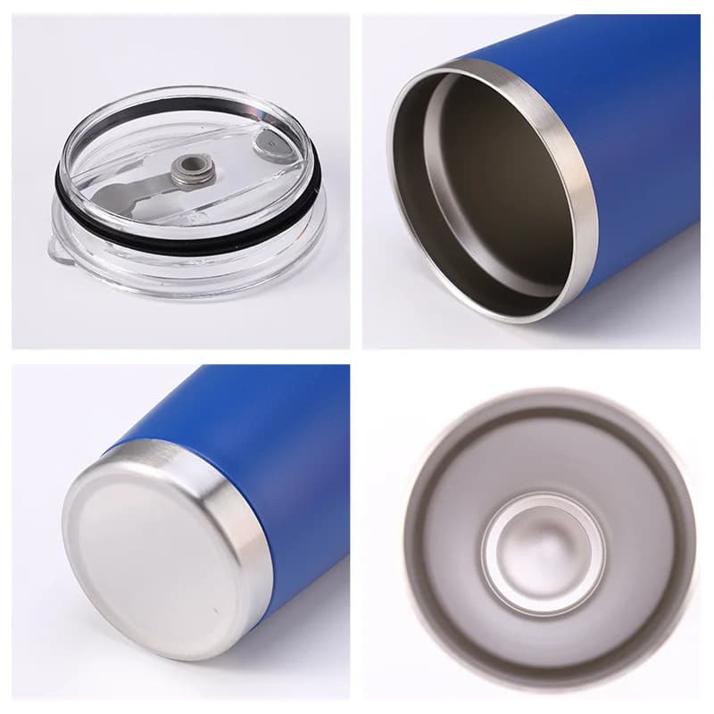 20oz LOGO Insulated Stainless Steel Tumbler with Lid Double-Walled Reusable Water Bottle for All Seasons, Ideal Outdoor Travel