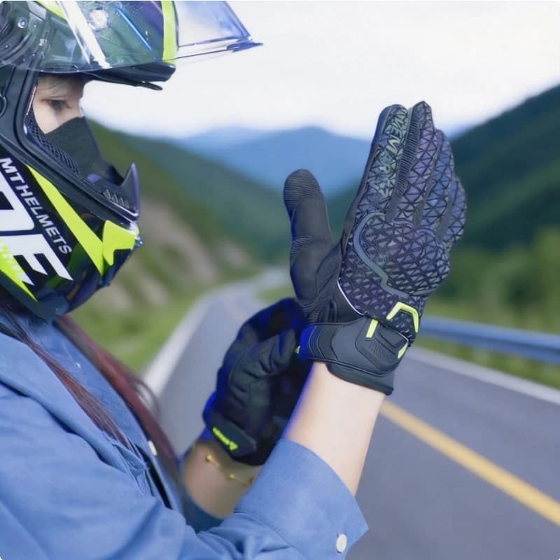 VEMAR Summer/Winter Night Reflective Fashion Motorcycle Riding Full Finger Gloves Riding Protector Anti-Slip Palm Moto Gloves
