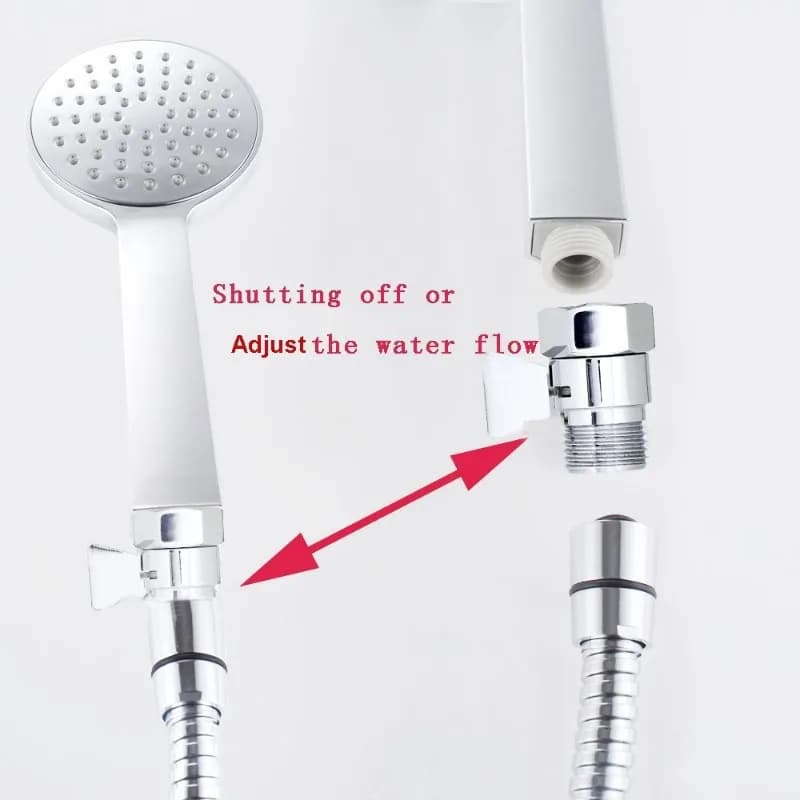 Quick Switch Shower Valve, Flow Regulator and Spray Gun Break Connector, Flexible Pipe Adapter for Garden Water Control / Bath