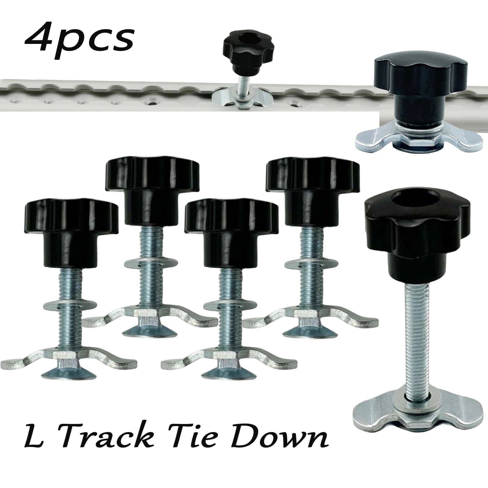 Screw Fitting Airline Rail Tie Down Rope Kit Anchors Point M8 For Boat Truck Airline Rail Trailer Accessory Moto Hand Screw Nuts