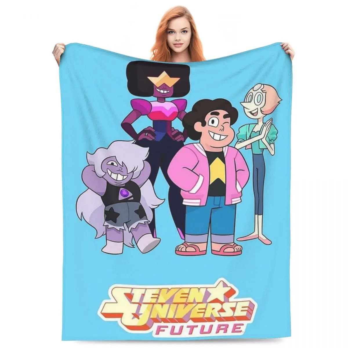 Steven Universe Cute Cartoon Blankets Flannel Sofa Throw Blanket Throw Blankets for Couch Bedding Travel Throws Bedspread Quilt