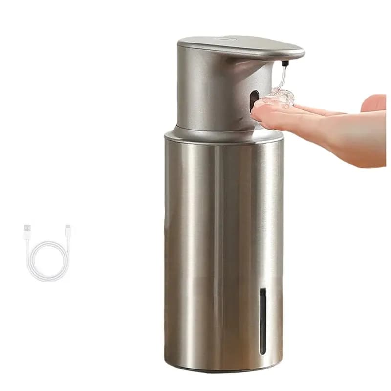 【GARMENT】Dispenser di sapone liquido ricaricabile senza contatto da 480 ml, dispenser automatico di sapone in gel per bagno e cucina