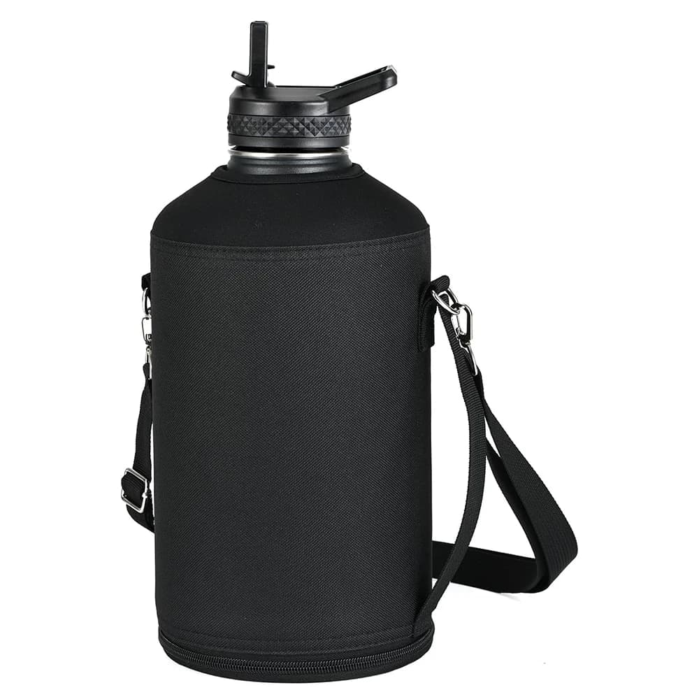 Portaborraccia sportivo isolato da 64 once/128 once, a tracolla, per tazza termica, tazza sottovuoto, coperchio protettivo con cinturino