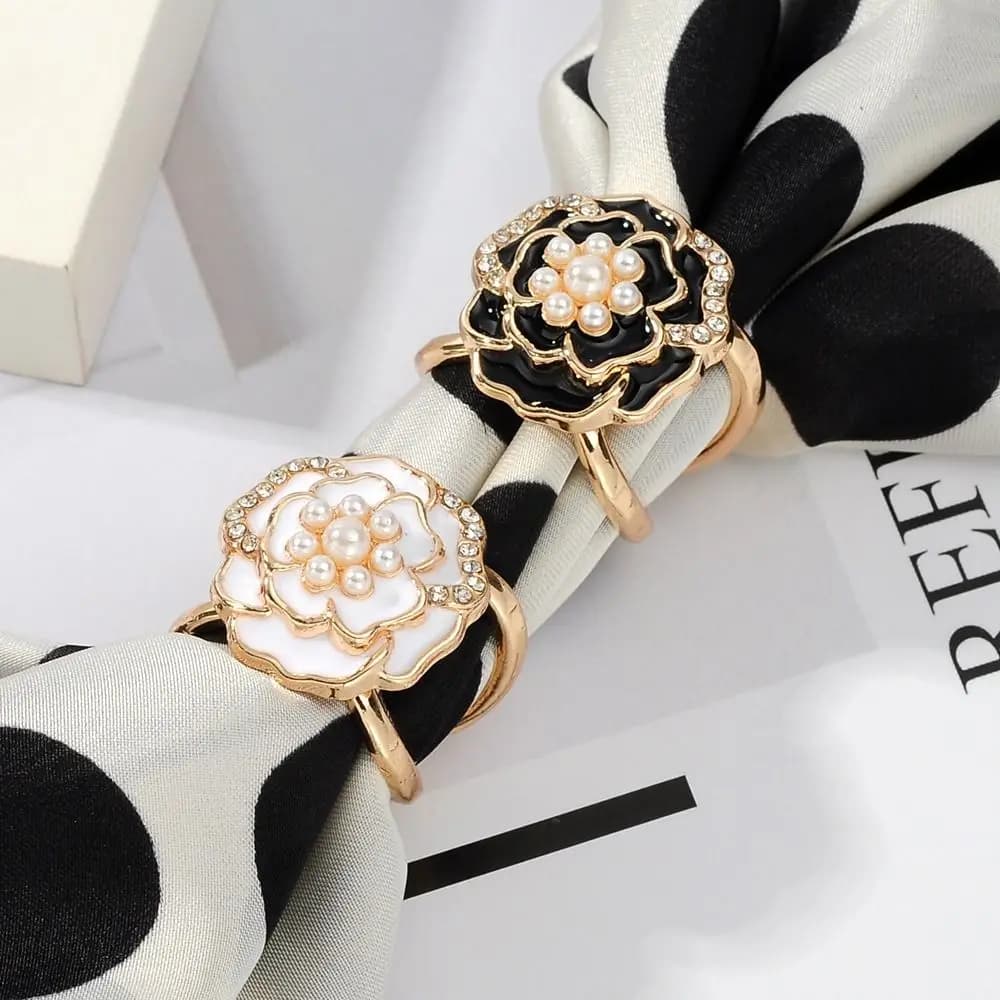 Fibbia per sciarpa in lega moda fai da te Knotting artefatto spille multifunzionale cristallo scialle anello Clip accessori per gioielli