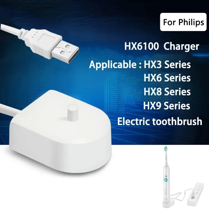USB HX6100 Charger For Philips Sonicare Brush Electric Wire Interdent Air Flosser Irrigator Oral Handle HX8140 8211 HX8240 HX6235