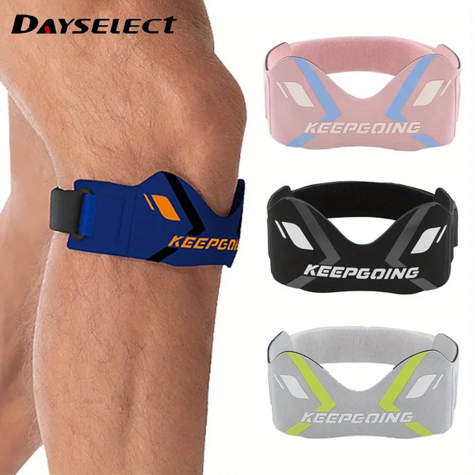 1 Pezzo di Ginocchiera Rinforzata per Sport, Supporto per Rotula per Basket, Corsa, Escursionismo, Ciclismo, Fascia Compressiva Regolabile