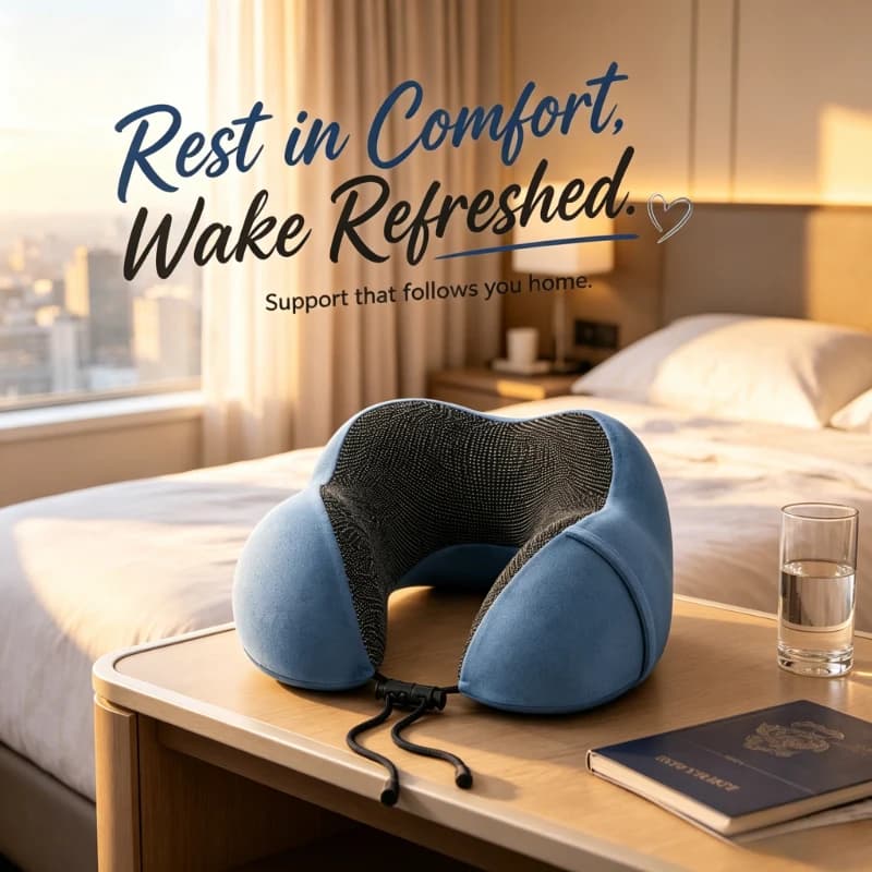 Soft U Shape Memory Foam Neck Cushion Portable Travel Pillow Ergonomic Cervical Support For Flight Car Office Daily Relax Hours