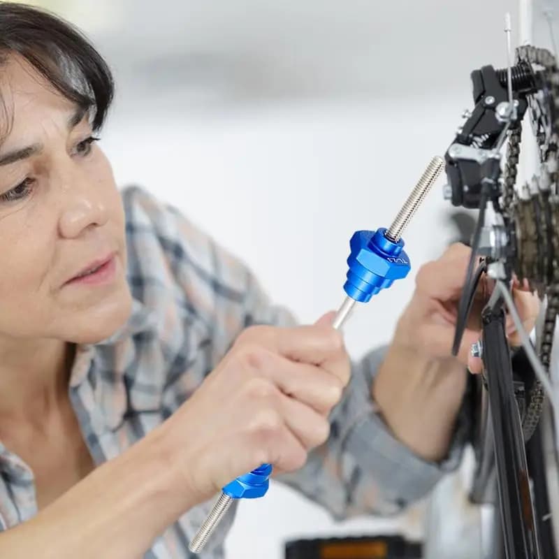 Adattatore per perno passante per trainer per bici Supporto per centratura ruota per bici professionale Supporti per biciclette per manutenzione e riparazione rimorchio