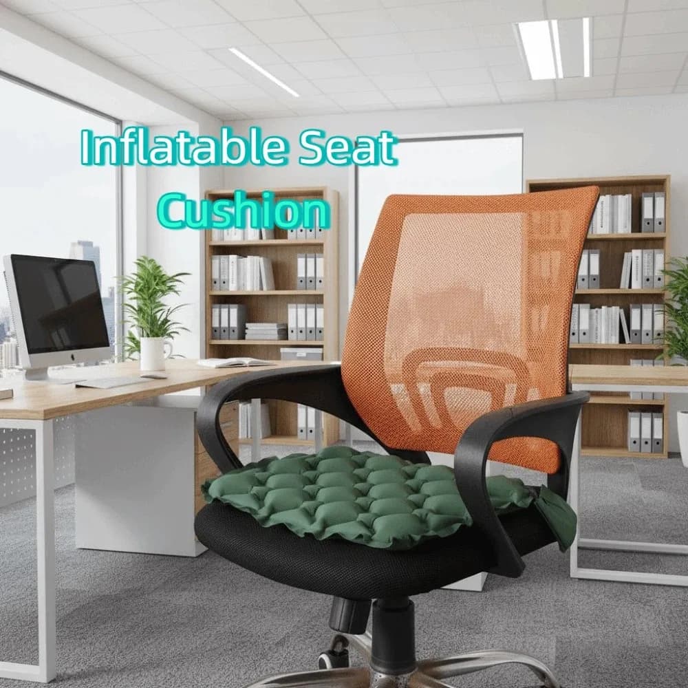 Foldable Inflatable Seat Cushion Moisture-proof Lightweight Camping Chair Mat Space-saving Water Resistant Camping Sitting Pad
