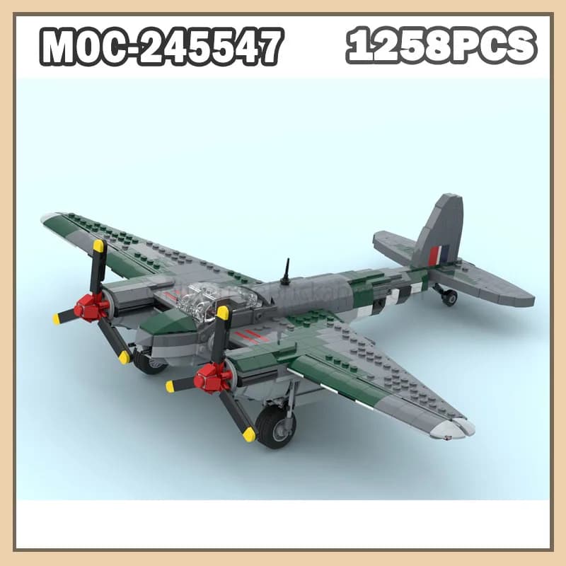 MOC-245547 Militare MOC Aereo Modello Building Block Assemblaggio di Particelle Space Fighter Modello FAI DA TE Giocattolo Regalo Set 1258PCSBrick