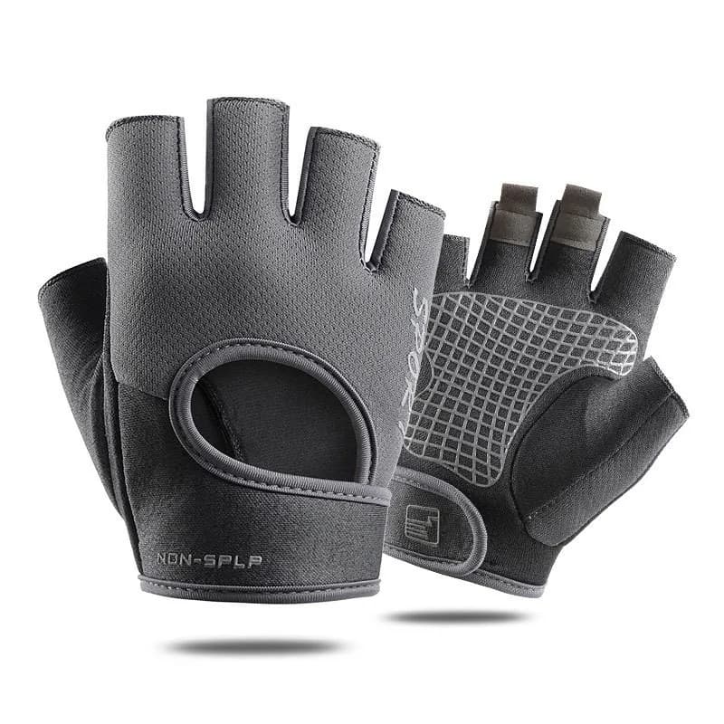 Anti-slip Fitness Gloves for Men and Women, Breathable Half Fins for Gym, Yoga, Cycling, Training with Manubri