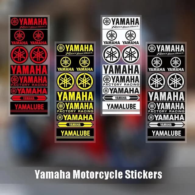 Lateral Sticker in Moto Yamaha, Decalcomania for Helmet, Decorative Wall decal for Carrozzeria Moto