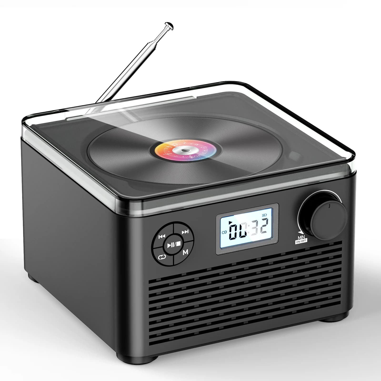 Lettore cd portatile con altoparlanti e piccolo CD ricaricabile Bluetooth con USB mp3 e radio FM