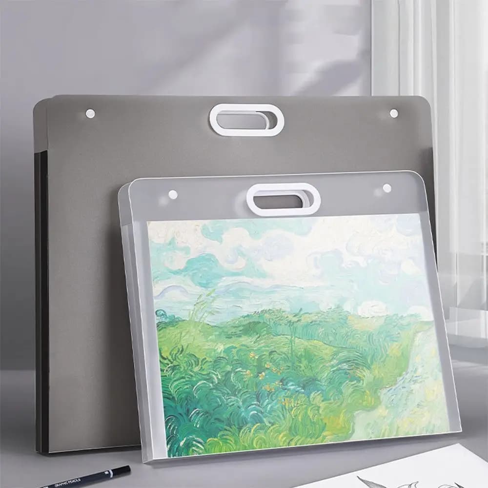 Nuovo Portadocumenti A2/A3/A4 di Alta Qualità, Album Fotografico Portatile Impermeabile, Borsa per Disegni a Quattro Strati 4K/8K/16K, Regalo per Studenti