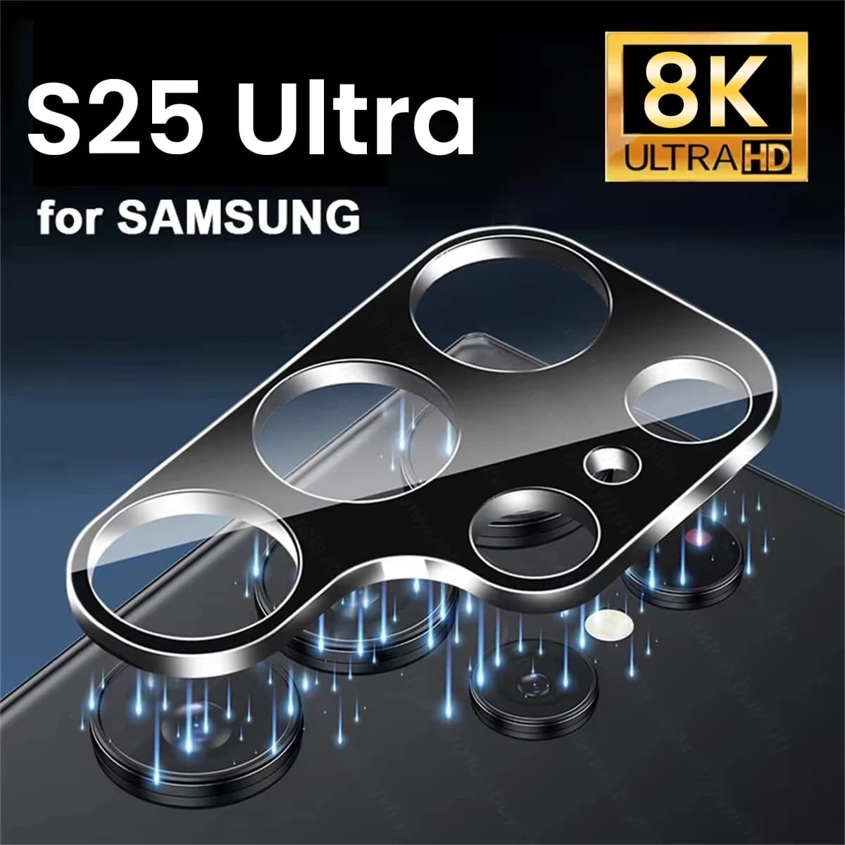 1-2Pcs Camera Tempered Glass For Samsung Galaxy S25 Ultra S24 FE S23 Plus S22 S21 S20 Camera Lens Protector Case S25 S24 S23 S22