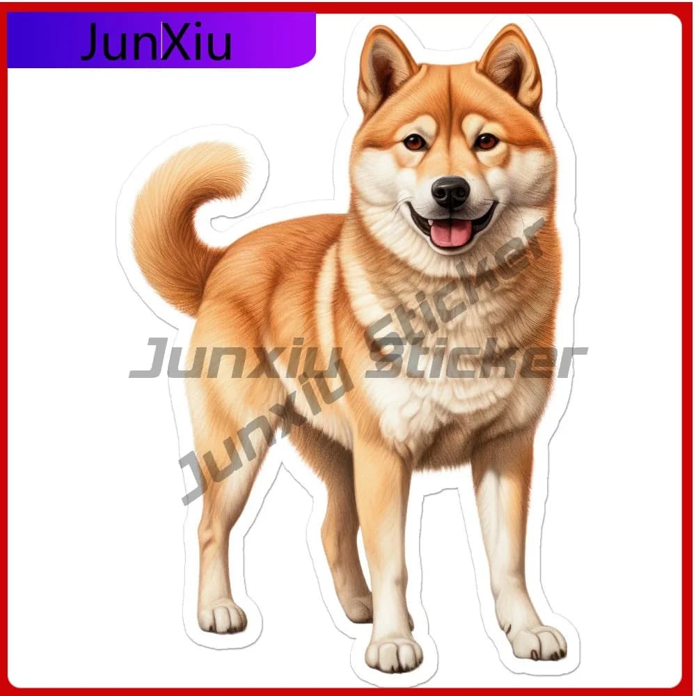 Adesivo Creativo per Moto a Forma di Cane Shiba Inu, Resistente ai Graffi, Impermeabile, per Auto, Laptop, Finestre e Paraurti