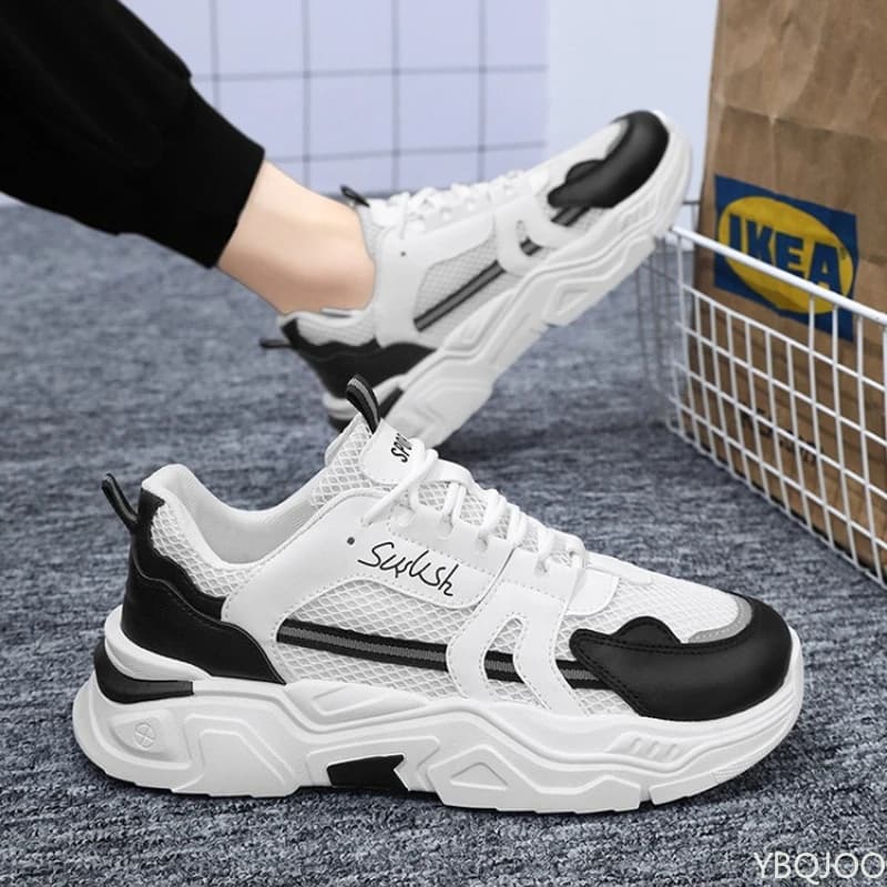 Estate nuove scarpe in rete traspirante leggera da uomo scarpe sportive comode e casual da uomo moda versatile scarpe con aumento di altezza
