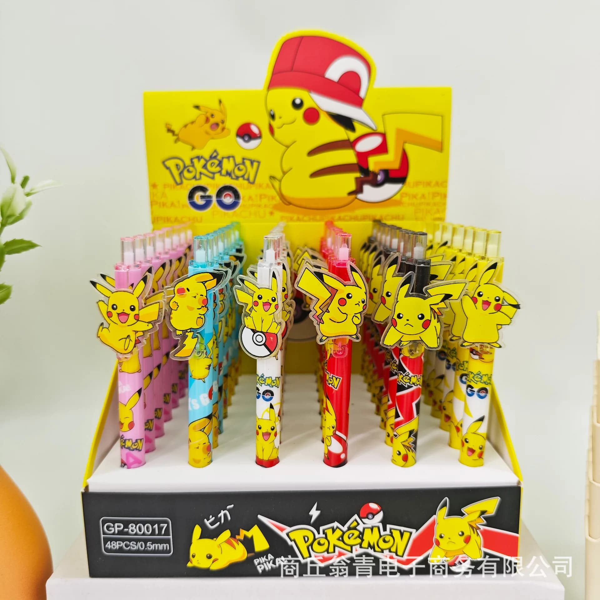 6/48 Pezzi Penne Gel Pokemon Pikachu 0.5Mm, Penne a Sfera per Studenti, Scrittura e Disegno, Penna per Ufficio, Regalo di Cancelleria per Ragazze
