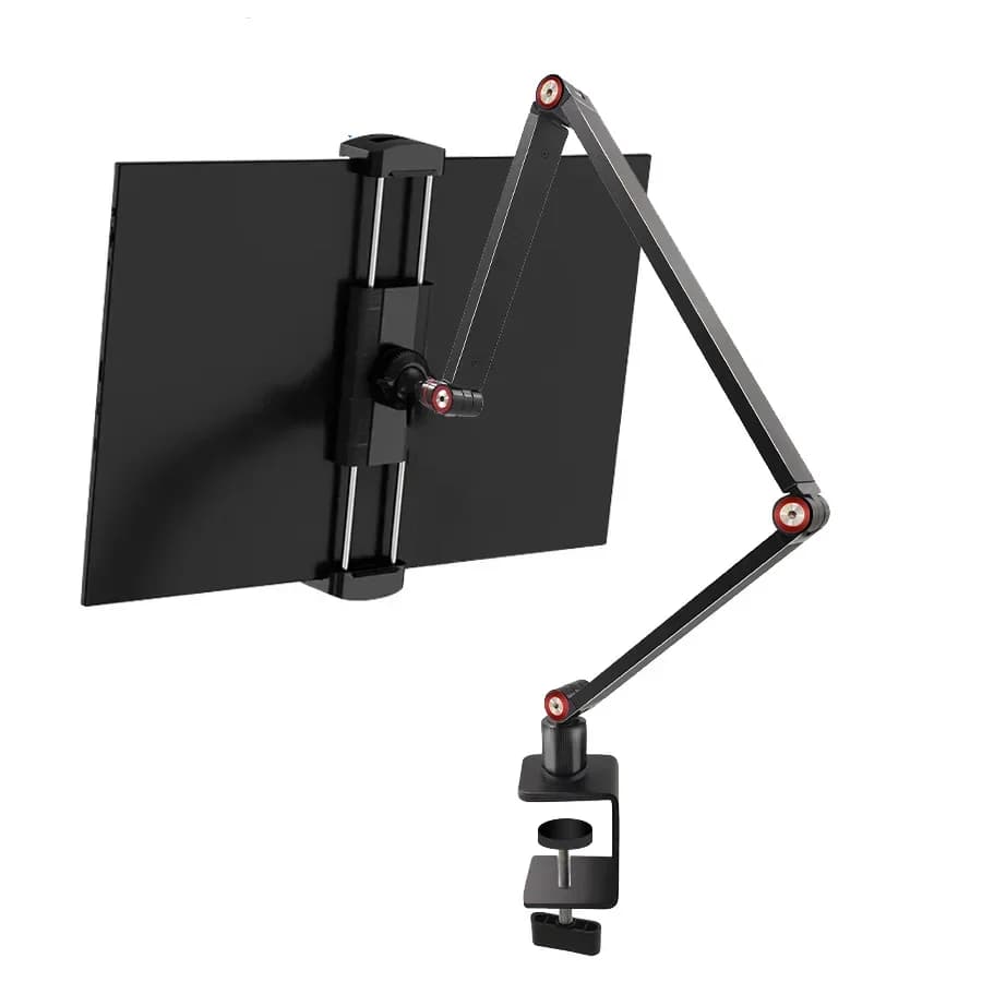 Support for Portable Folding Monitor 3 Metal Arms Support VESA Fit 13 14 15.6 17.3 inch Gaming Live Webcas Computer Display