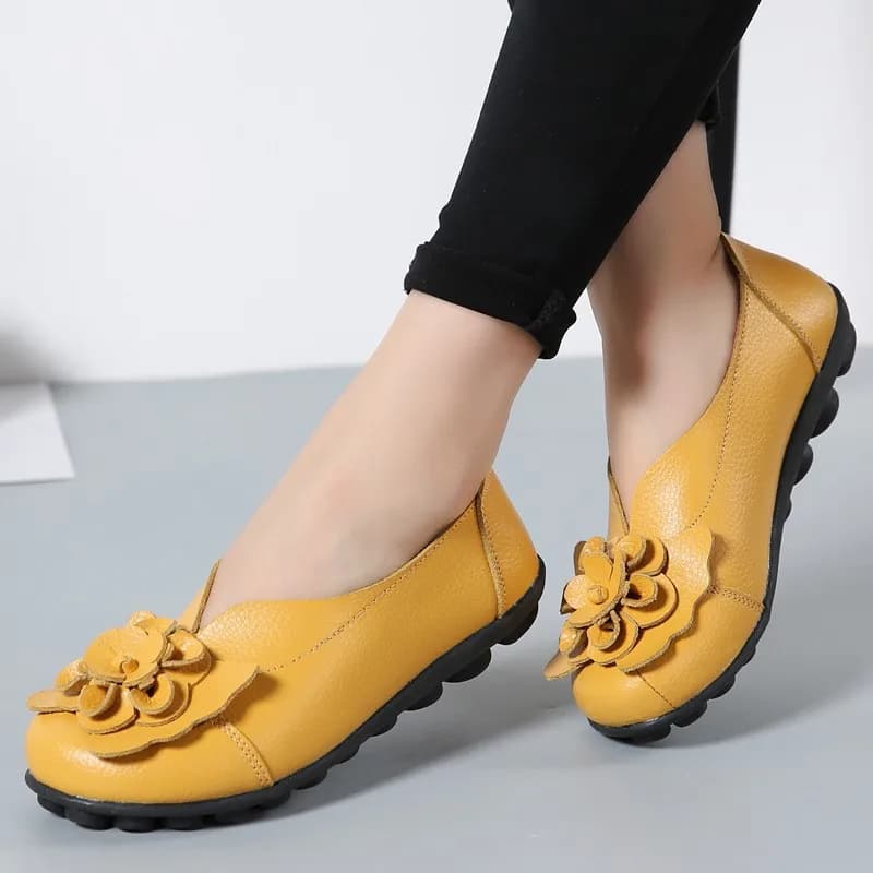 Donne Appartamenti In Vera Pelle Moda Tenis Scarpe Da Donna Mocassini Ballerine Slip On Scarpe Da Donna Nero Zapatos De Mujer Plus Size