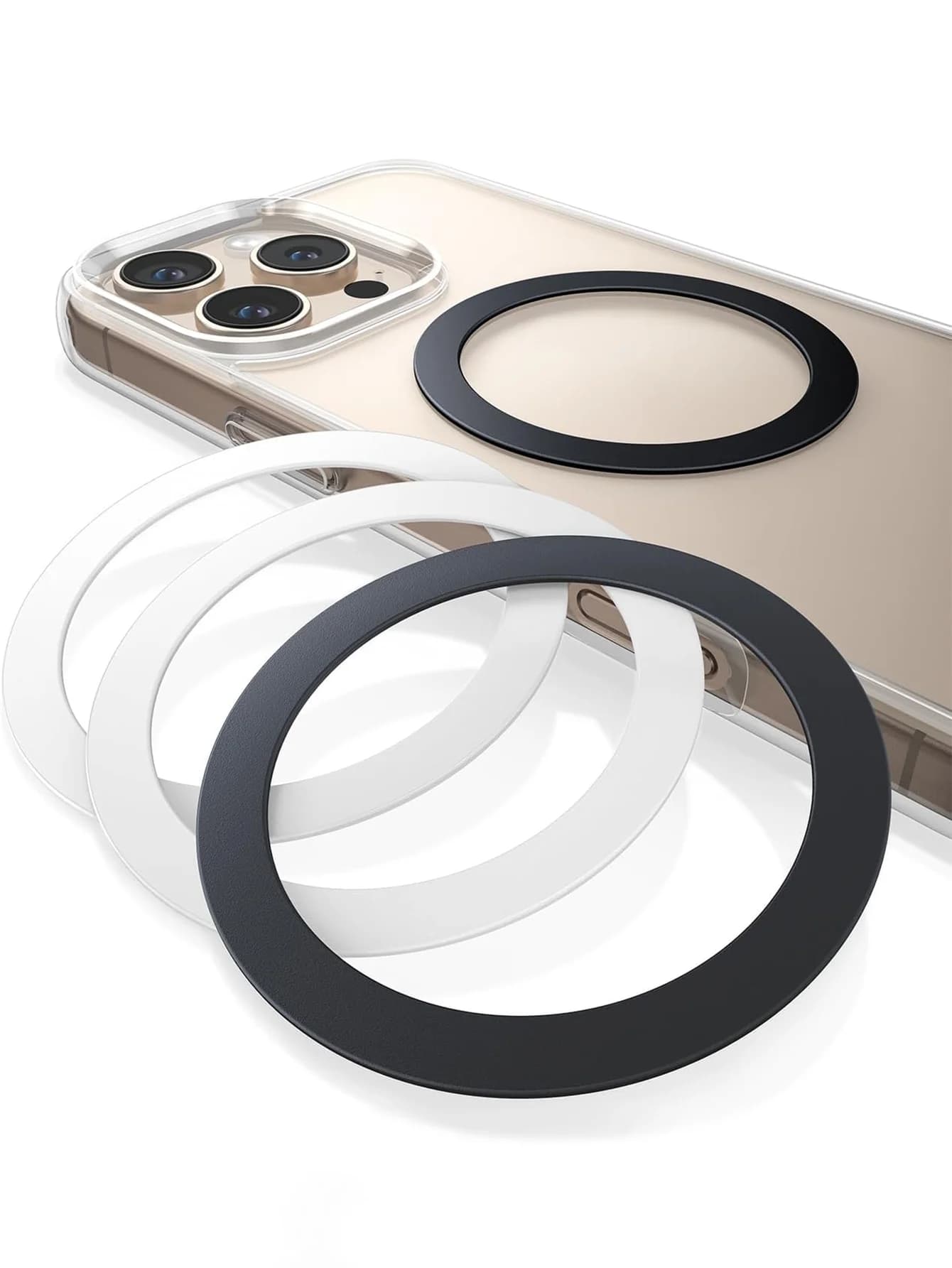 Strong Magnetic Rings 4-Pack - Compatible with Magsafe Magnetic Rings, Compatible with Magsafe Magnetic Wireless Charging Cases, Suitable for iPhone 17/16/15/14 Pro Max, Galaxy Android Phone Accessories