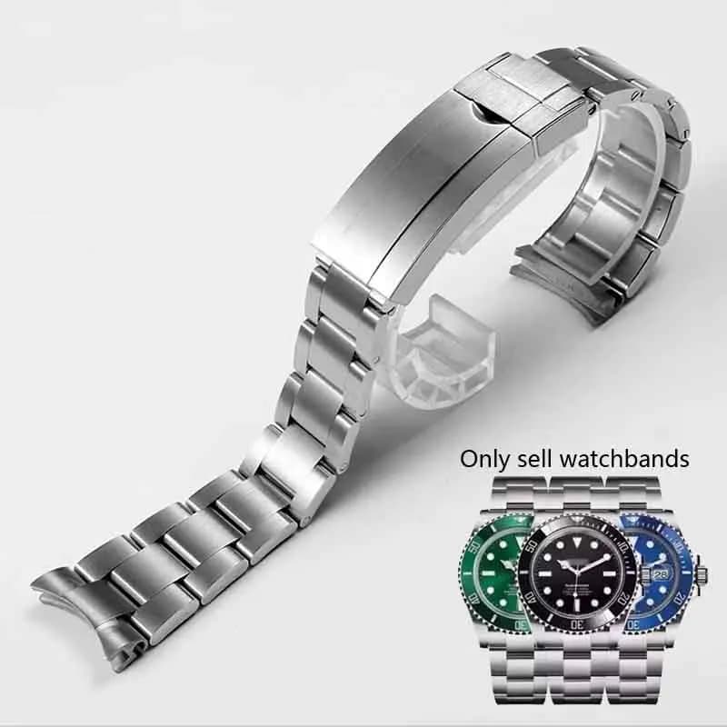 Cinturini per orologi per Rolex SUBMARINER DAYTONA cinturino per orologio da uomo con chiusura pieghevole cinturino per orologio in acciaio inossidabile massiccio 904L 20mm 21mm