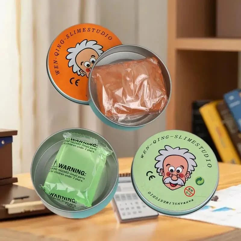 Giocattoli antistress con plastilina vibrante in fango di vetro; Giocattolo rilassante con mastice di cristallo antiaderente per regalo per bambini e adulti.