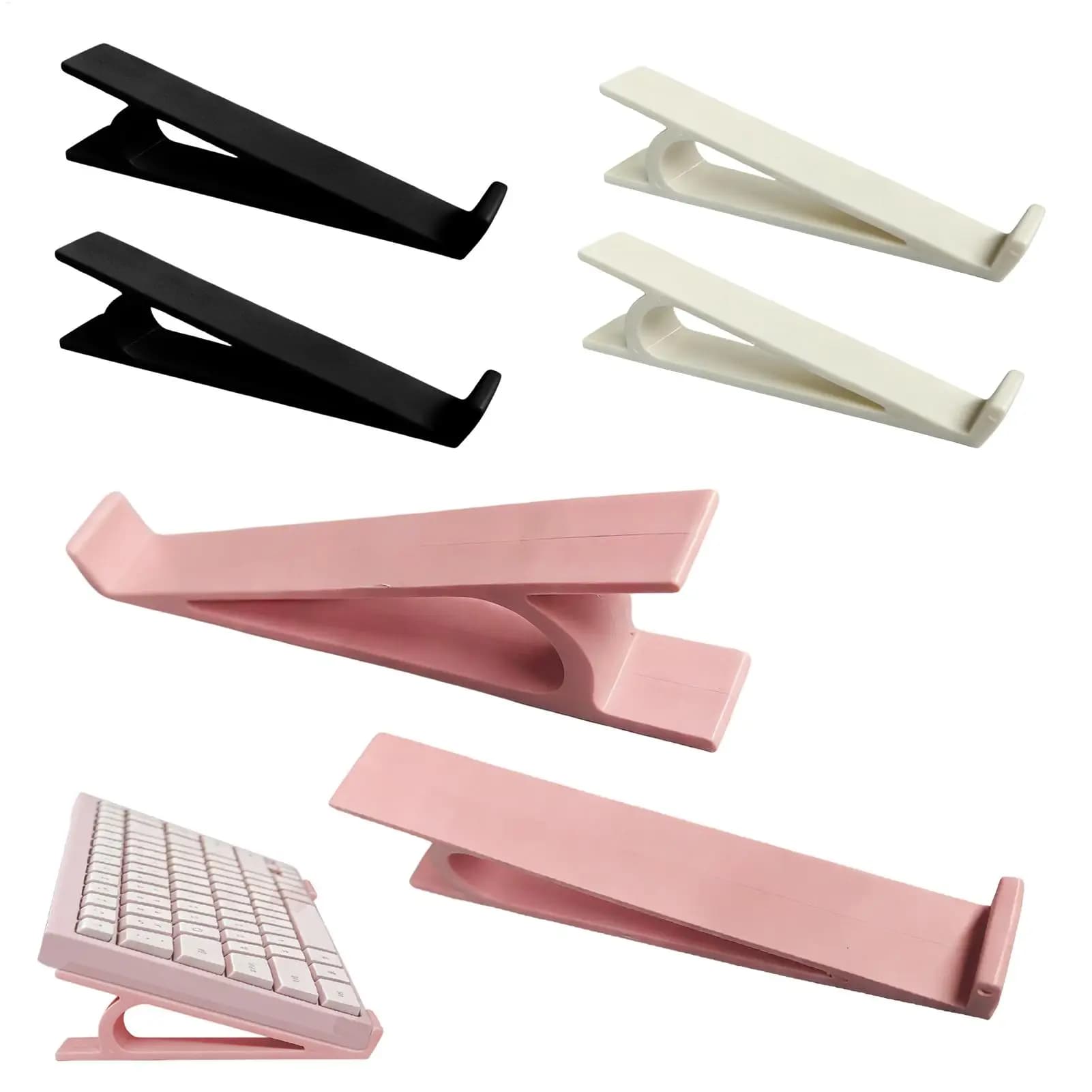 Keyboard Lift 2 Pieces Tilt Universal Support Computer Stand Keyboard Lifter for Desk for Student Teacher Women Men Daily Typing